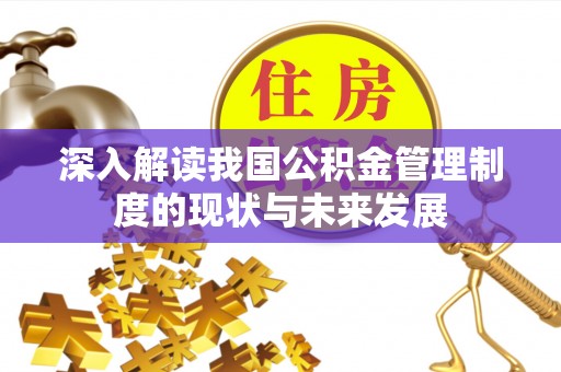 坡头深入解读我国公积金管理制度的现状与未来发展